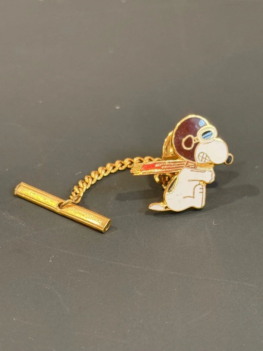 Vintage “Flying Ace” Snoopy Tie Tack Pin, Excellent Condition!